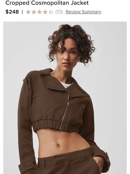 ALO Yoga Jackets & Blazers - ALO Cropped Cosmopolitan Jacket - Espresso